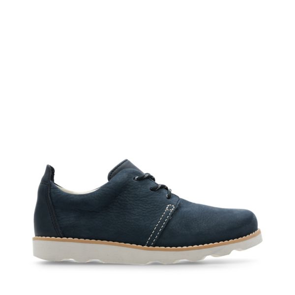 Clarks Boys Crown Park Kid Casual Shoes Navy | CA-849253